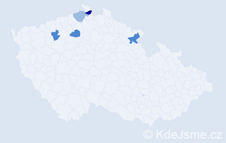 Příjmení: 'Denigrová', počet výskytů 11 v celé ČR