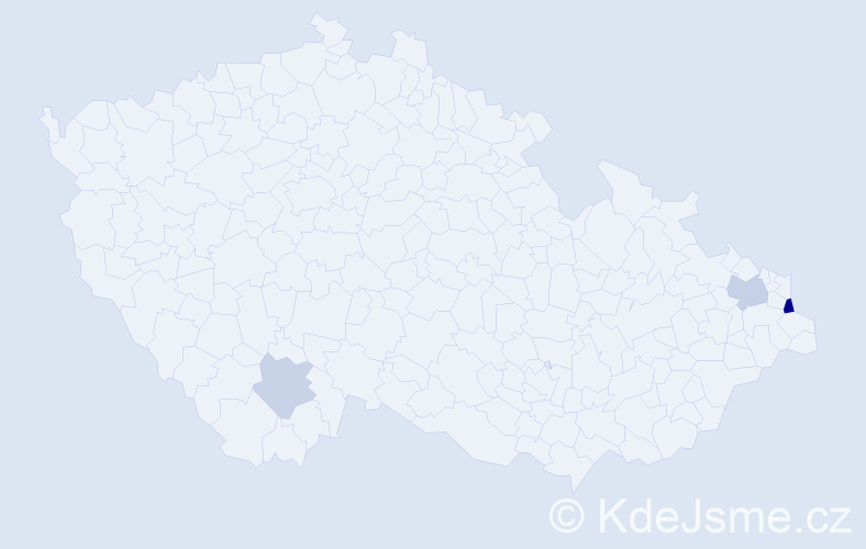 Příjmení: 'Kollarczyková', počet výskytů 6 v celé ČR