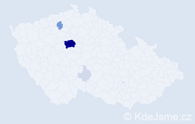 Příjmení: 'Pravenec', počet výskytů 22 v celé ČR