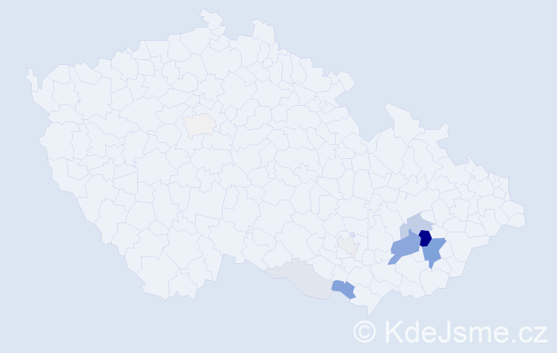 Příjmení: 'Závrbská', počet výskytů 32 v celé ČR