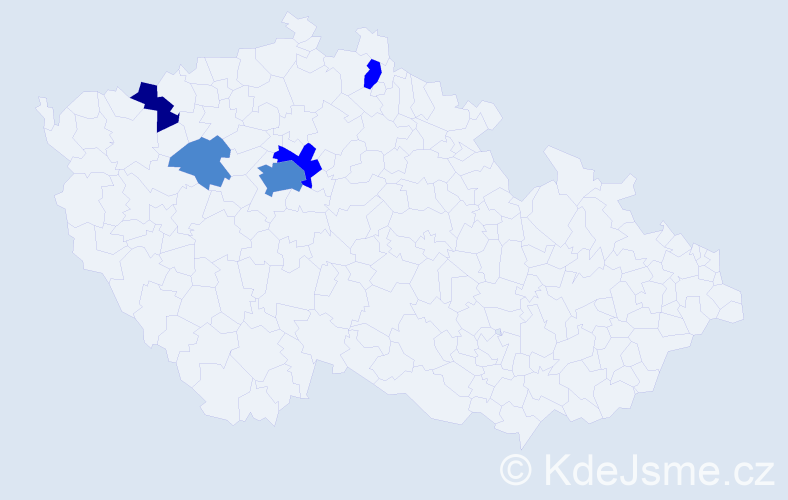 Příjmení: 'Kender', počet výskytů 14 v celé ČR