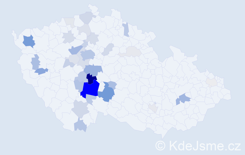 Příjmení: 'Sekal', počet výskytů 119 v celé ČR