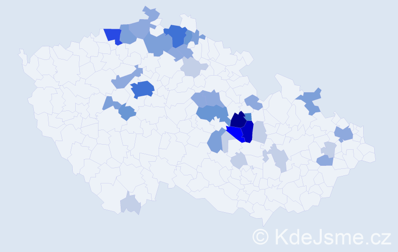 Příjmení: 'Leksa', počet výskytů 112 v celé ČR