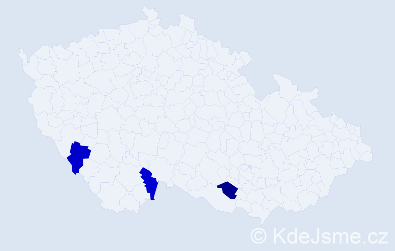 Příjmení: 'Gaucanová', počet výskytů 3 v celé ČR