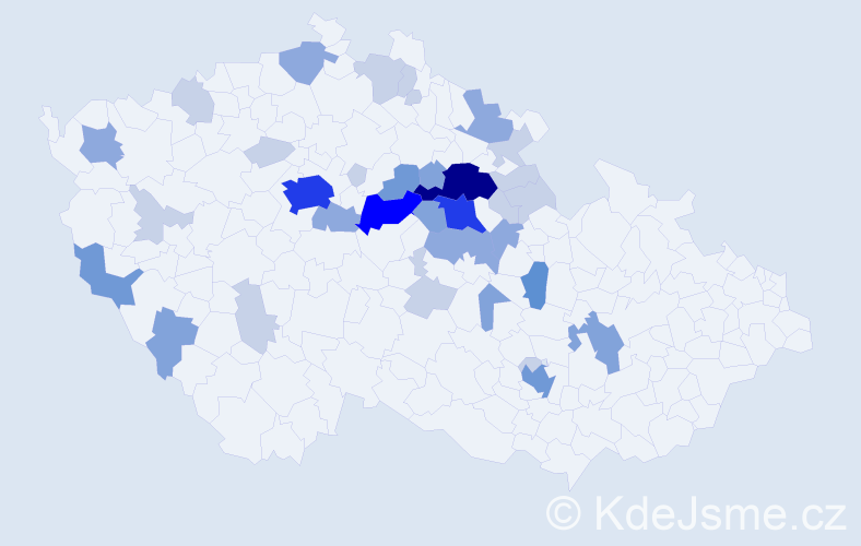 Příjmení: 'Bendáková', počet výskytů 95 v celé ČR