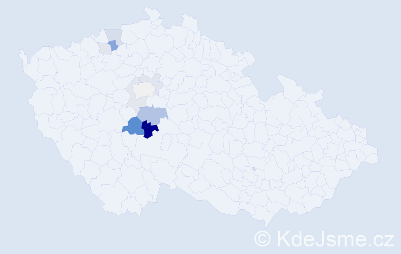 Příjmení: 'Repetná', počet výskytů 20 v celé ČR