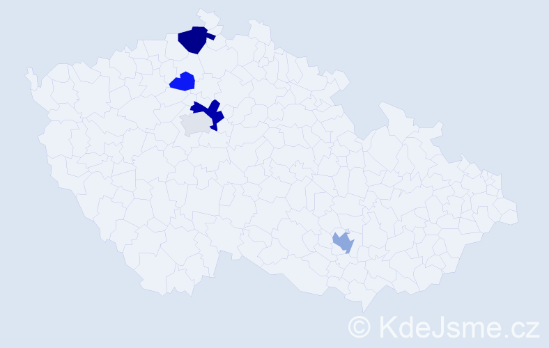 Příjmení: 'Vaisharová', počet výskytů 10 v celé ČR