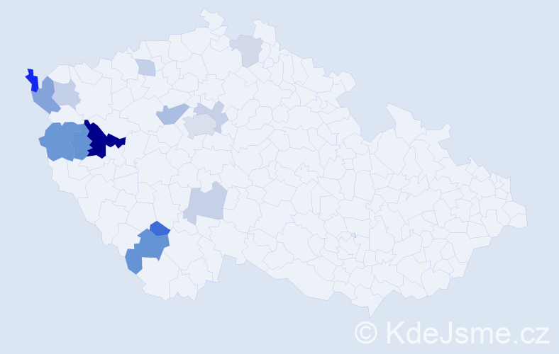 Příjmení: 'Vozabulová', počet výskytů 30 v celé ČR