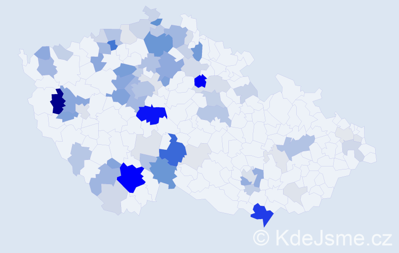 Příjmení: 'Mádl', počet výskytů 244 v celé ČR