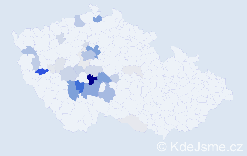 Příjmení: 'Hrubant', počet výskytů 133 v celé ČR