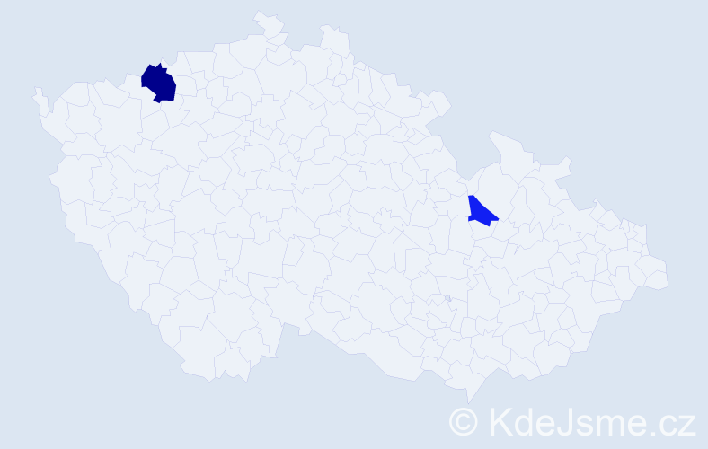 Příjmení: 'Kibalová', počet výskytů 4 v celé ČR