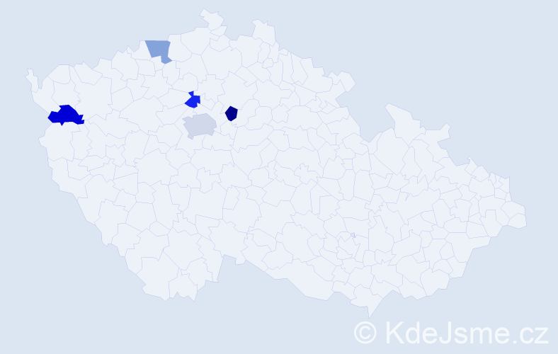 Příjmení: 'Cherednichenko', počet výskytů 6 v celé ČR