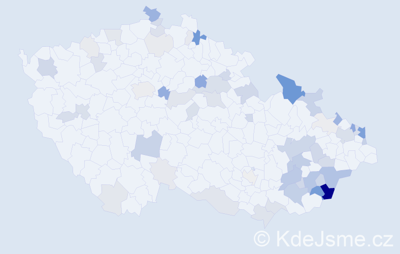 Příjmení: 'Ruman', počet výskytů 193 v celé ČR