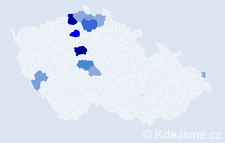 Příjmení: 'Kadraba', počet výskytů 35 v celé ČR