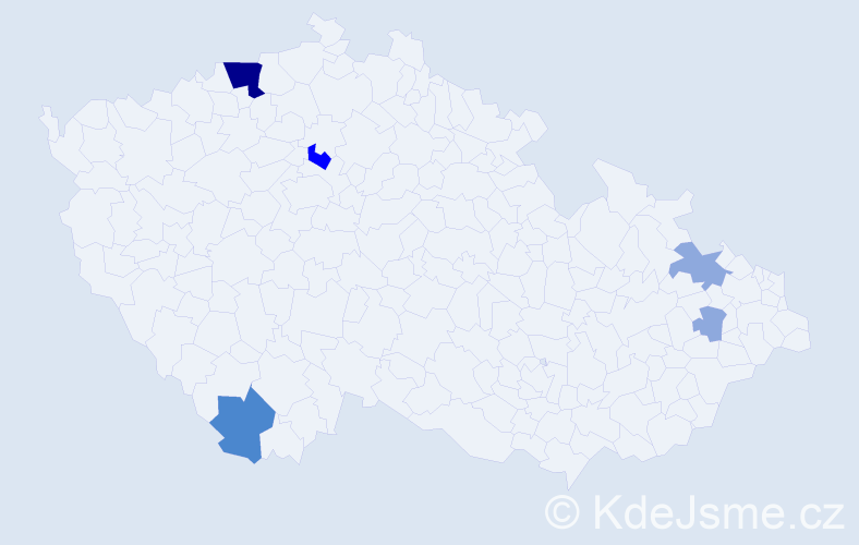 Příjmení: 'Carr', počet výskytů 13 v celé ČR