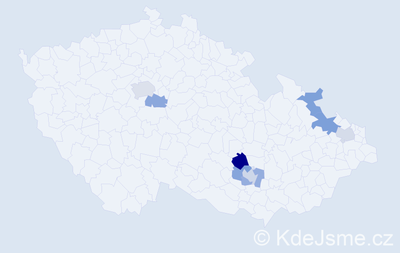 Příjmení: 'Parysová', počet výskytů 27 v celé ČR