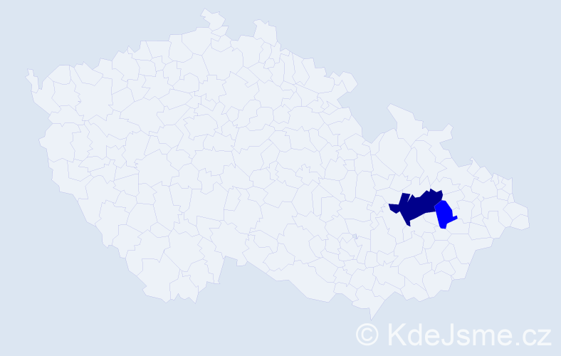 Příjmení: 'Kulásová', počet výskytů 3 v celé ČR