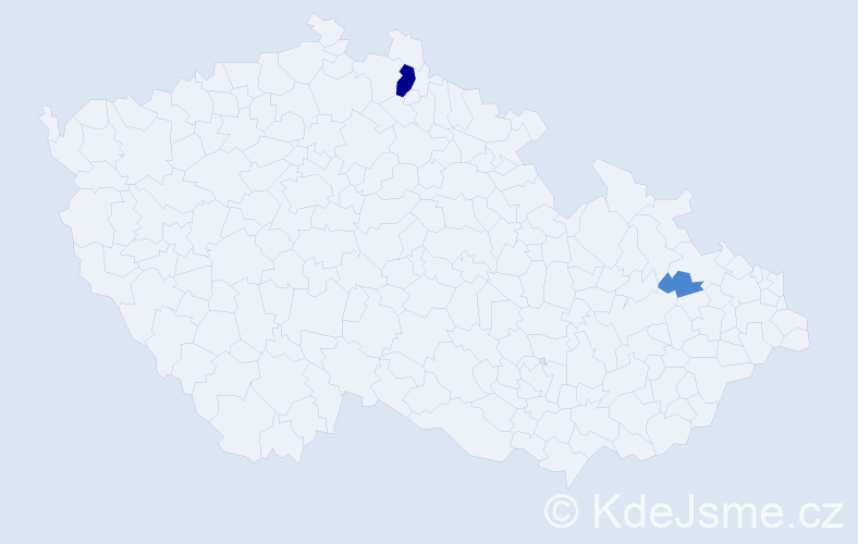 Příjmení: 'Kolnik', počet výskytů 4 v celé ČR