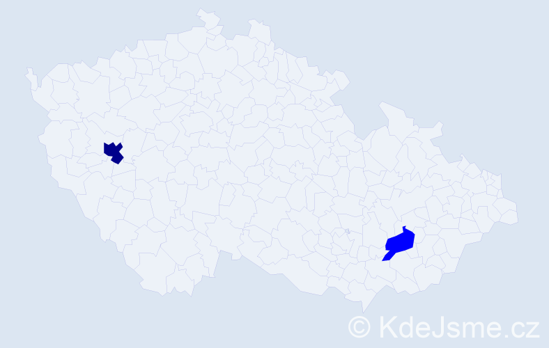 Příjmení: 'Kolomičenková', počet výskytů 3 v celé ČR