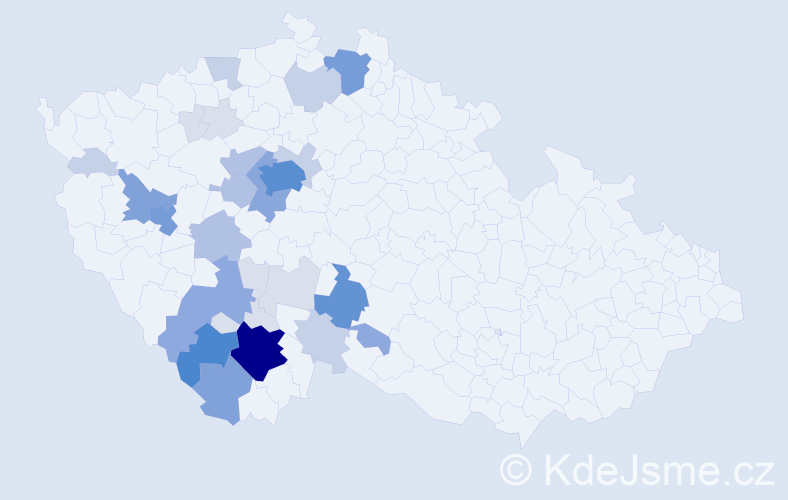 Příjmení: 'Ira', počet výskytů 125 v celé ČR