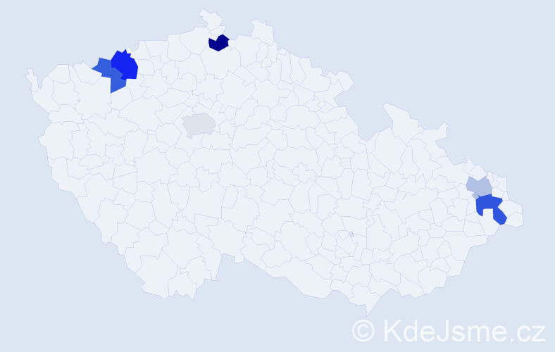 Příjmení: 'Krauss', počet výskytů 8 v celé ČR