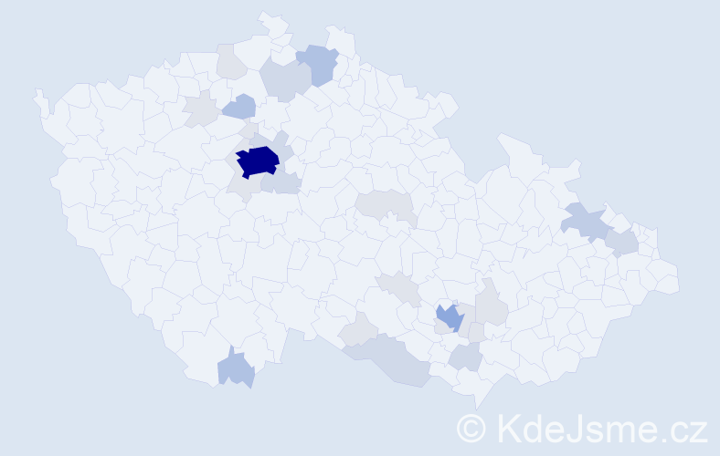 Příjmení: 'Turok', počet výskytů 74 v celé ČR