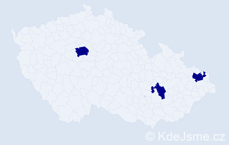 Příjmení: 'Przewozná', počet výskytů 4 v celé ČR