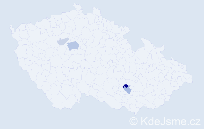 Příjmení: 'Messany', počet výskytů 20 v celé ČR