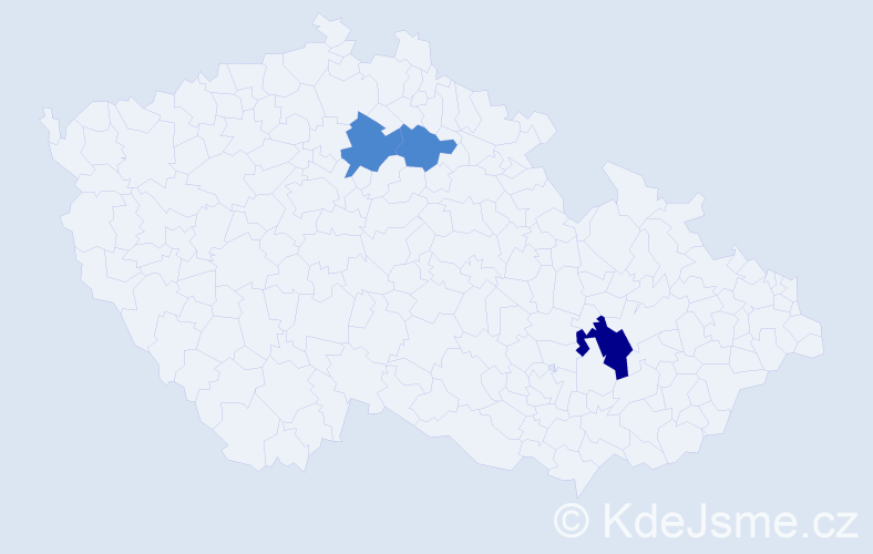 Příjmení: 'Kébl', počet výskytů 5 v celé ČR