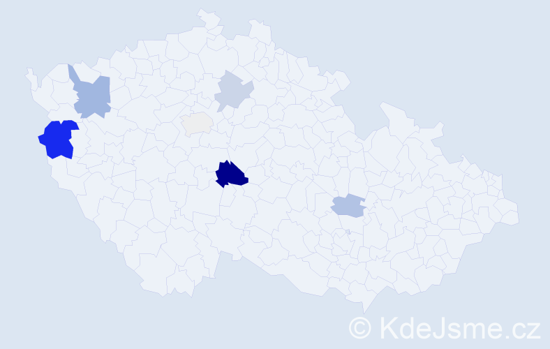 Příjmení: 'Stocker', počet výskytů 13 v celé ČR