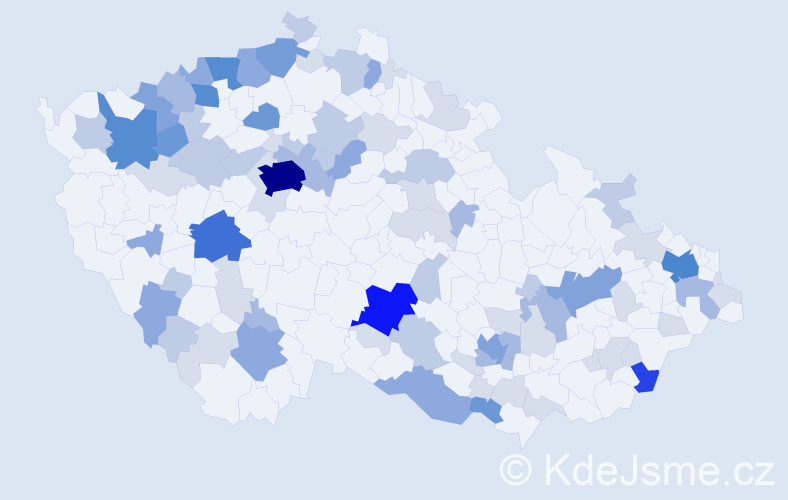 Příjmení: 'Ritter', počet výskytů 252 v celé ČR