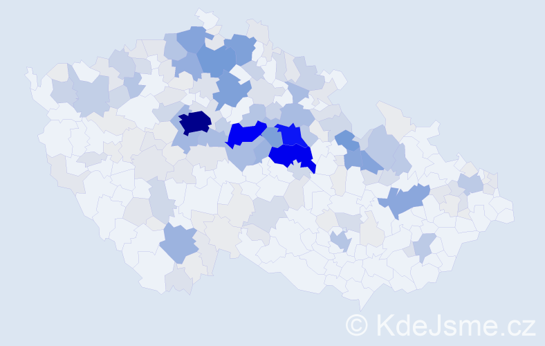 Příjmení: 'Kubelka', počet výskytů 800 v celé ČR