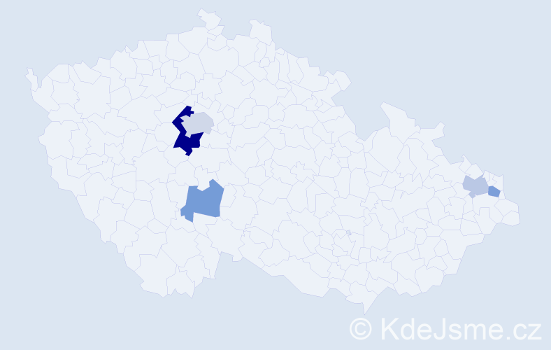 Příjmení: 'Bobro', počet výskytů 9 v celé ČR