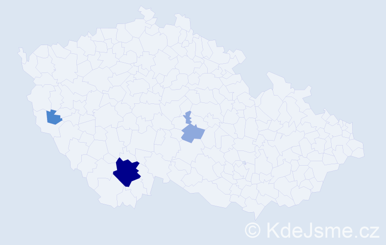 Příjmení: 'Bačiaková', počet výskytů 8 v celé ČR