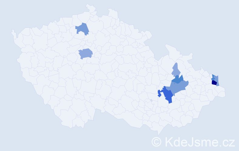 Příjmení: 'Ociepka', počet výskytů 27 v celé ČR