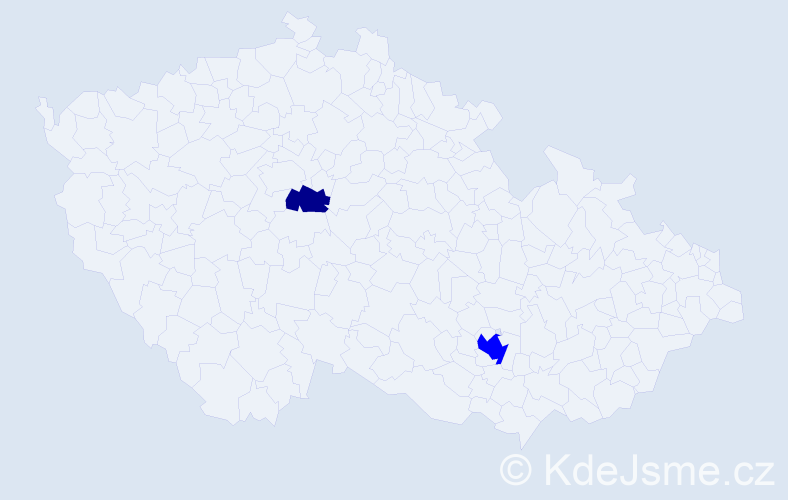 Příjmení: 'Skalinová', počet výskytů 5 v celé ČR