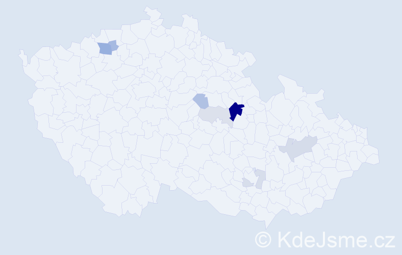 Příjmení: 'Flidr', počet výskytů 20 v celé ČR