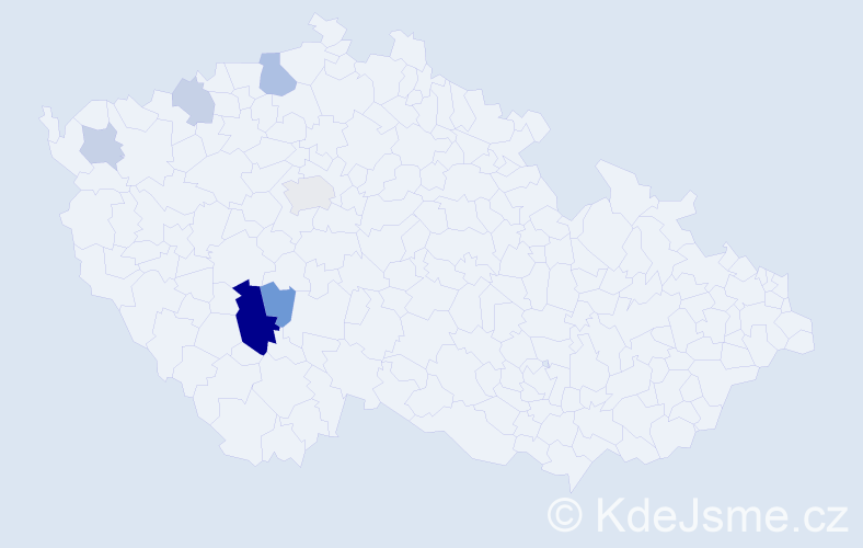 Příjmení: 'Leistnerová', počet výskytů 15 v celé ČR