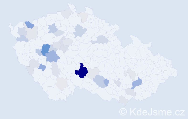 Příjmení: 'Tomcová', počet výskytů 93 v celé ČR