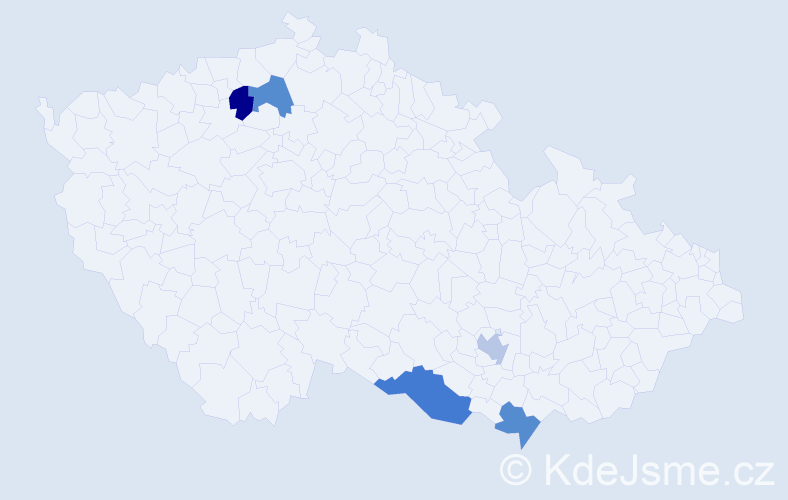 Příjmení: 'Dreieckerová', počet výskytů 11 v celé ČR