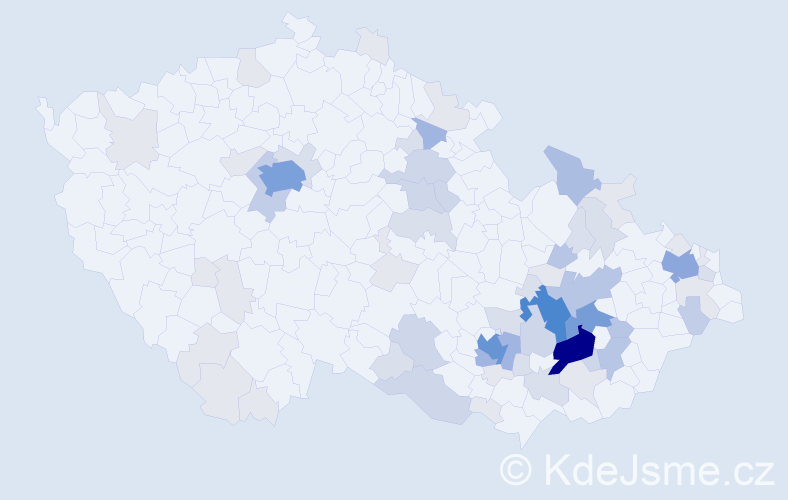 Příjmení: 'Motal', počet výskytů 224 v celé ČR