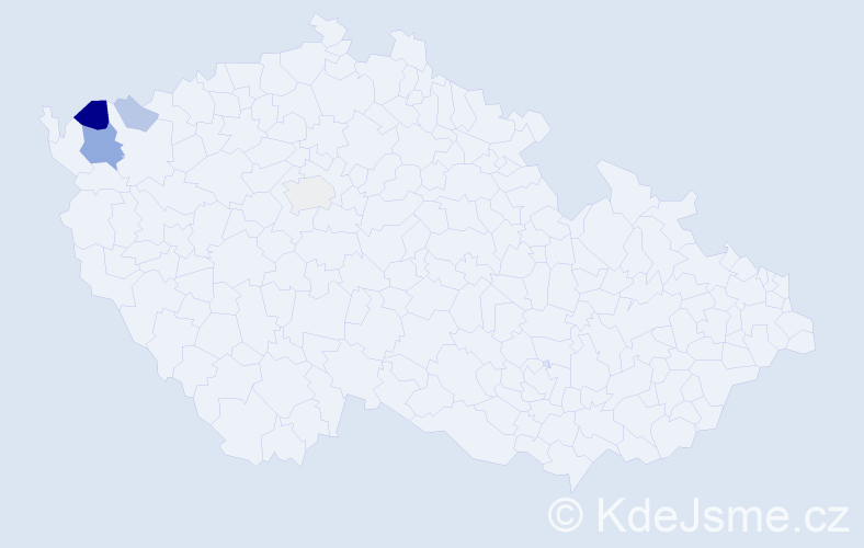 Příjmení: 'Tholová', počet výskytů 10 v celé ČR