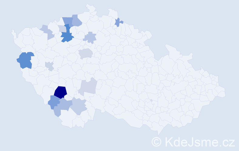 Příjmení: 'Smil', počet výskytů 44 v celé ČR