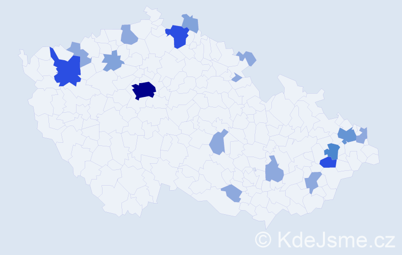 Příjmení: 'Hrnko', počet výskytů 44 v celé ČR