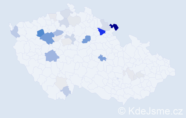 Příjmení: 'Seifrt', počet výskytů 74 v celé ČR