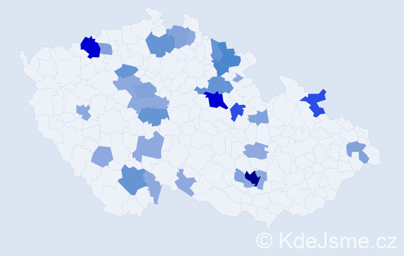 Příjmení: 'Leder', počet výskytů 84 v celé ČR