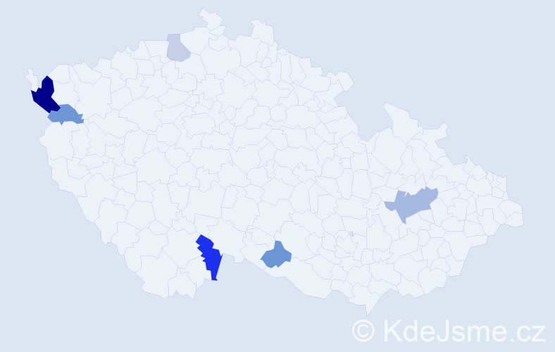 Příjmení: 'Kidová', počet výskytů 13 v celé ČR