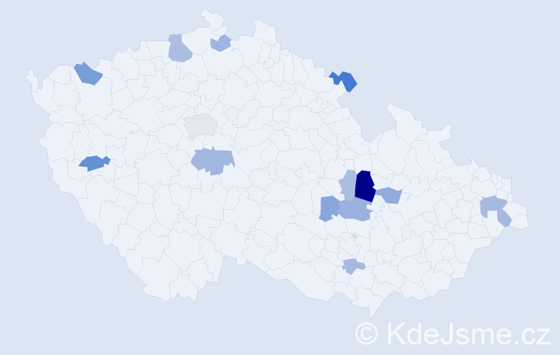 Příjmení: 'Knödl', počet výskytů 30 v celé ČR