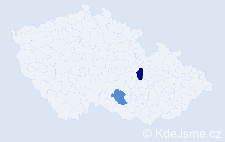 Příjmení: 'Rohonyová', počet výskytů 2 v celé ČR