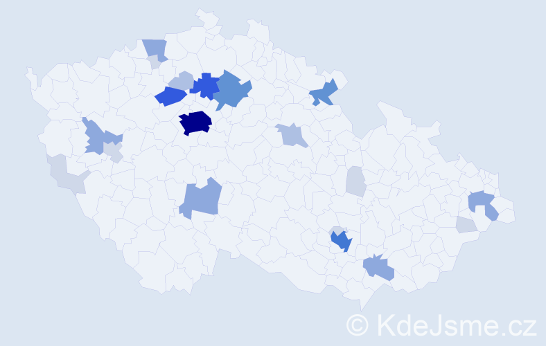 Příjmení: 'Kinzl', počet výskytů 78 v celé ČR
